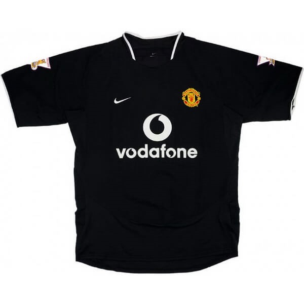 Tailandia Camiseta Manchester United Replica Segunda Ropa Retro 2003 2005 Negro